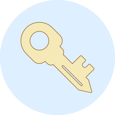 Anahtar. Web simgesi basit illüstrasyon