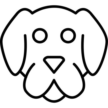 Köpek. Web simgesi basit illüstrasyon