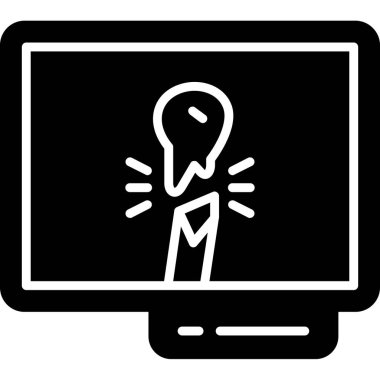 Bir dizüstü bilgisayar simgesinin vektör illüstrasyonu