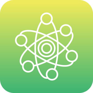 Benzersiz atom çizgisi vektörü simgesi