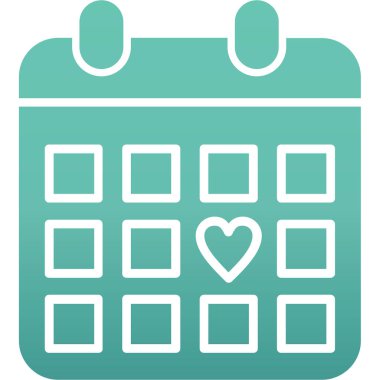 Takvim simgesi vektör illüstrasyonu