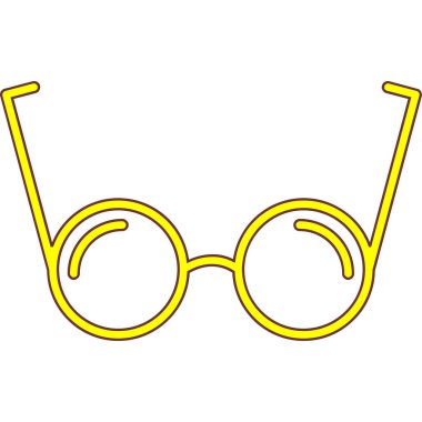 Çerçeve simgesi olan sarı gözlük