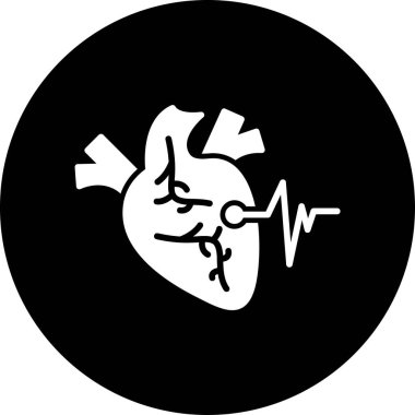 Bir kalp simgesinin vektör illüstrasyonu