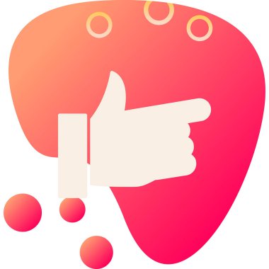 başparmak aşağı simge, vektör illüstrasyon