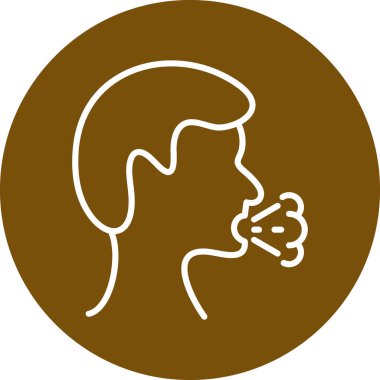 Burun simgesi vektör illüstrasyonlu bir adam