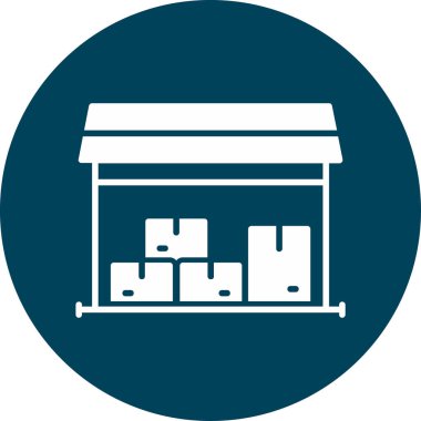 Depo simgesi vektör illüstrasyonu