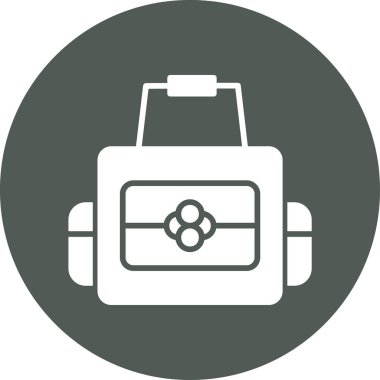 sırt çantası simgesi vektör illüstrasyonu