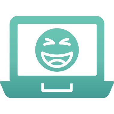 dizüstü bilgisayar simgesi, vektör illüstrasyonu