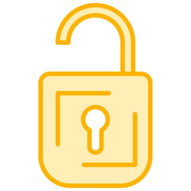 Kilit. Web simgesi basit illüstrasyon