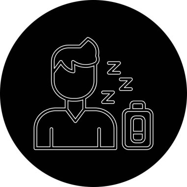 Uyuyan simgenin vektör illüstrasyonu
