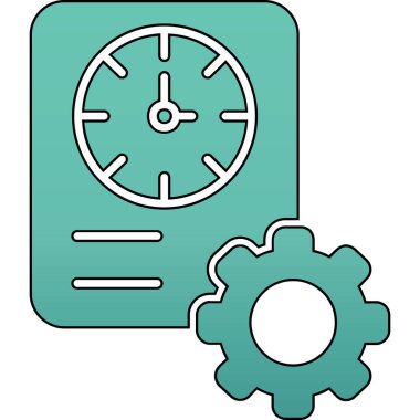 dişli ayarları simgesi. dış hat ayarları ayarları vektör rengi düz izole