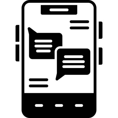 Sohbet simgesi vektör illüstrasyonu