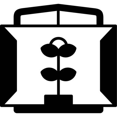 Çiçek saksısı simgesi basit vektör. Çiçek bahçesi. pot