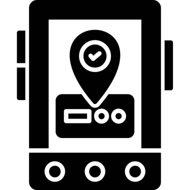 gps harita simgesi, vektör illüstrasyonu