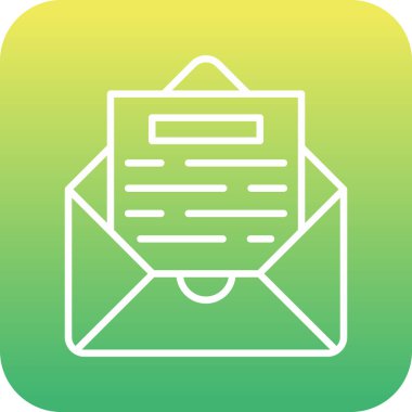 Benzersiz Posta Vektör Satırı Simgesi