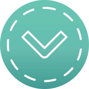 Çemberin bir simgesinin vektör illüstrasyonu