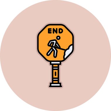 Yol işareti vektör renk simgesi