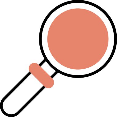 büyütme cam ikon vektör çizimi tasarımı