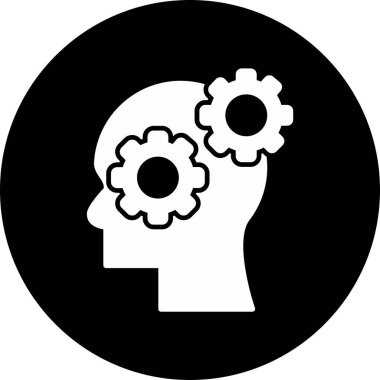 Beyin. Web simgesi basit tasarım