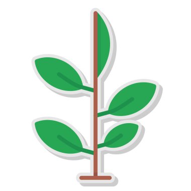 Yaprak vektör illüstrasyon tasarımı olan bitki