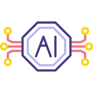 ai Yapay Zeka simgesi - ana hatlar biçimi