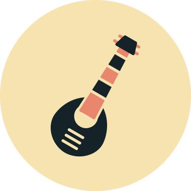 Gitar. Web simgesi basit illüstrasyon