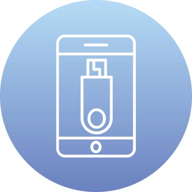 Cep telefonu simgesinin vektör illüstrasyonu