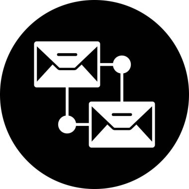 E-posta pazarlama düz vektör simgesi