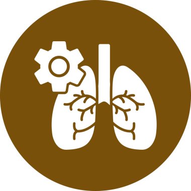 lungs vector glyph icon design
