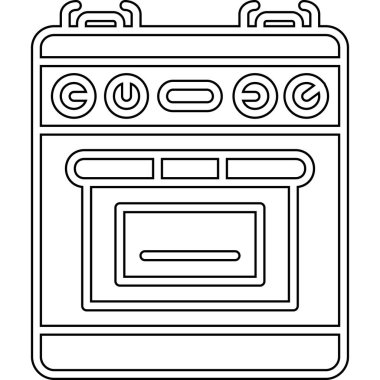 fırın ikonu vektör illüstrasyonu
