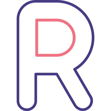 mektup r vektör çizim