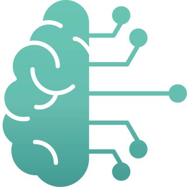 beyin ikonu vektör illüstrasyonu