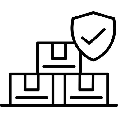 veri koruma hattı simgesi vektör illüstrasyonu