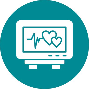 Kalp ikonu vektör illüstrasyonu