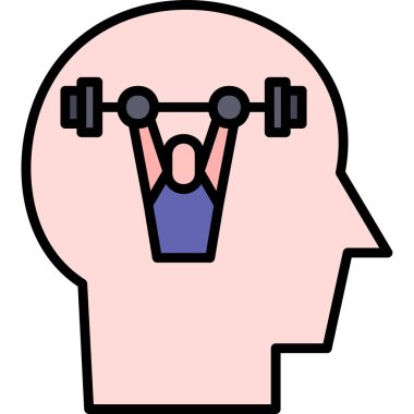 Beyin. Web simgesi basit tasarım