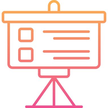 Sunum tahtası. Web simgesi vektör illüstrasyonu