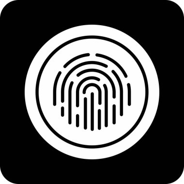 Parmak izi. Web simgesi basit illüstrasyon