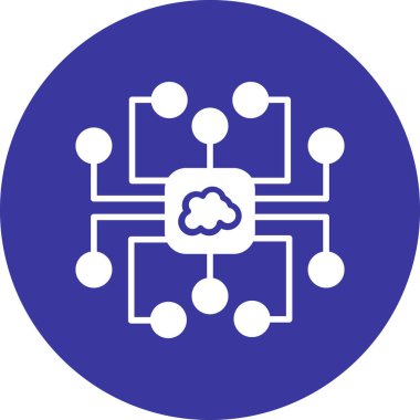 bulut hesaplama vektörü simgesi