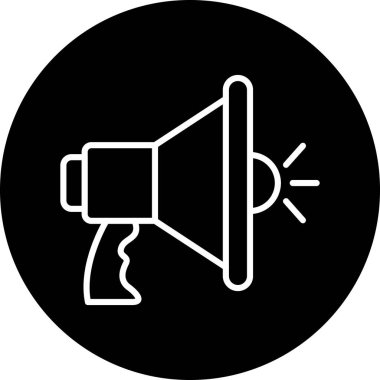 Duyuru simgesi vektör illüstrasyonu