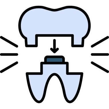 diş simgesi modern vektör illüstrasyonu