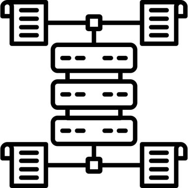 veritabanı. Web simgesi basit illüstrasyon