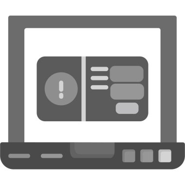 bilgisayar monitörü, web simgesi vektör illüstrasyonu