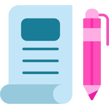 kağıt simgesi vektör illüstrasyonu yazılıyor