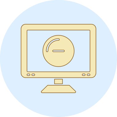 Bilgisayar. Web simgesi basit illüstrasyon