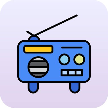 radyo simgesi vektör illüstrasyonu