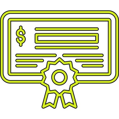 Doları bill simgesi, anahat stili