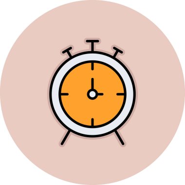 Saat simgesi. Web için saat vektör simgelerinin basit illüstrasyonu