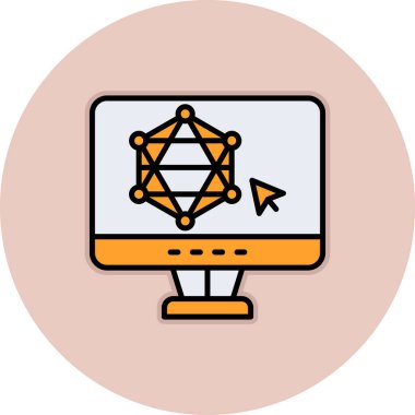 Modern simgenin vektör illüstrasyonu