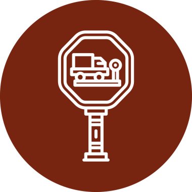 Kamyon. Web simgesi basit illüstrasyon