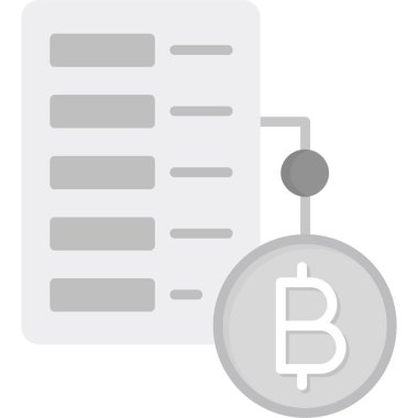 Şifreleme para birimi bitcoin blok zinciri simgesi ana hat biçiminde
